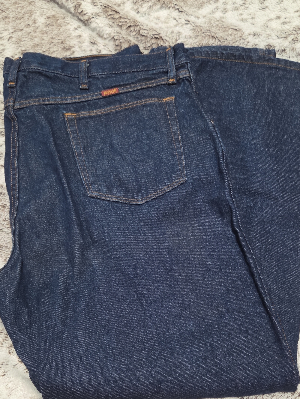 Rustler Relaxed Fit Dark Blue Men's Jeans